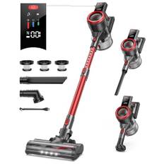 Buture Pro Akku Staubsauger JR700, 38000PA/450W Staubsauger kabellos, Kabelloser Staubsauger bis zu 55 MIN Laufzeit, Farb Touchscreen, Akkusauger Harter Boden, Teppiche, Tierhaare