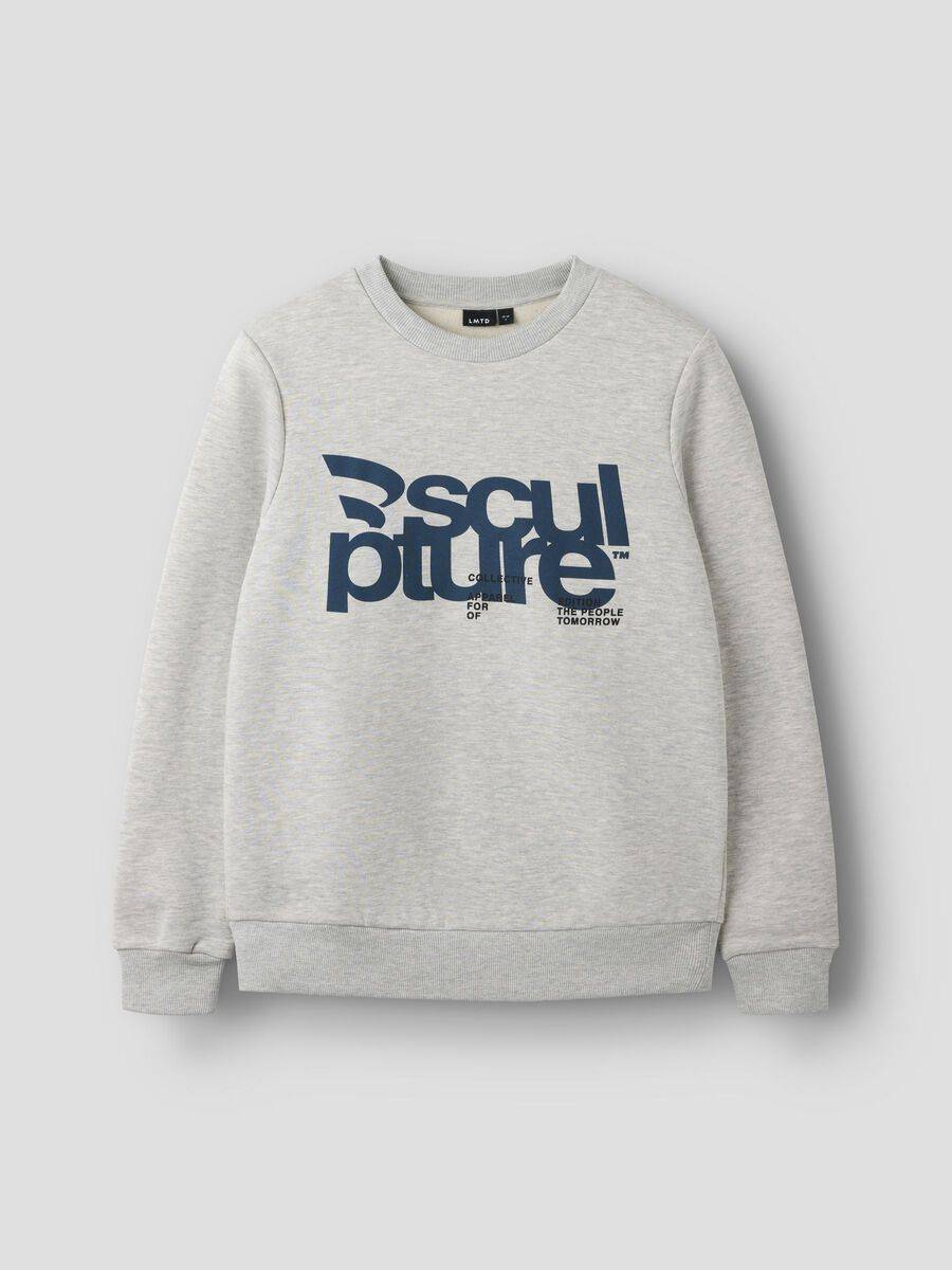 Tryckt Sweatshirt - Grå - 158/164