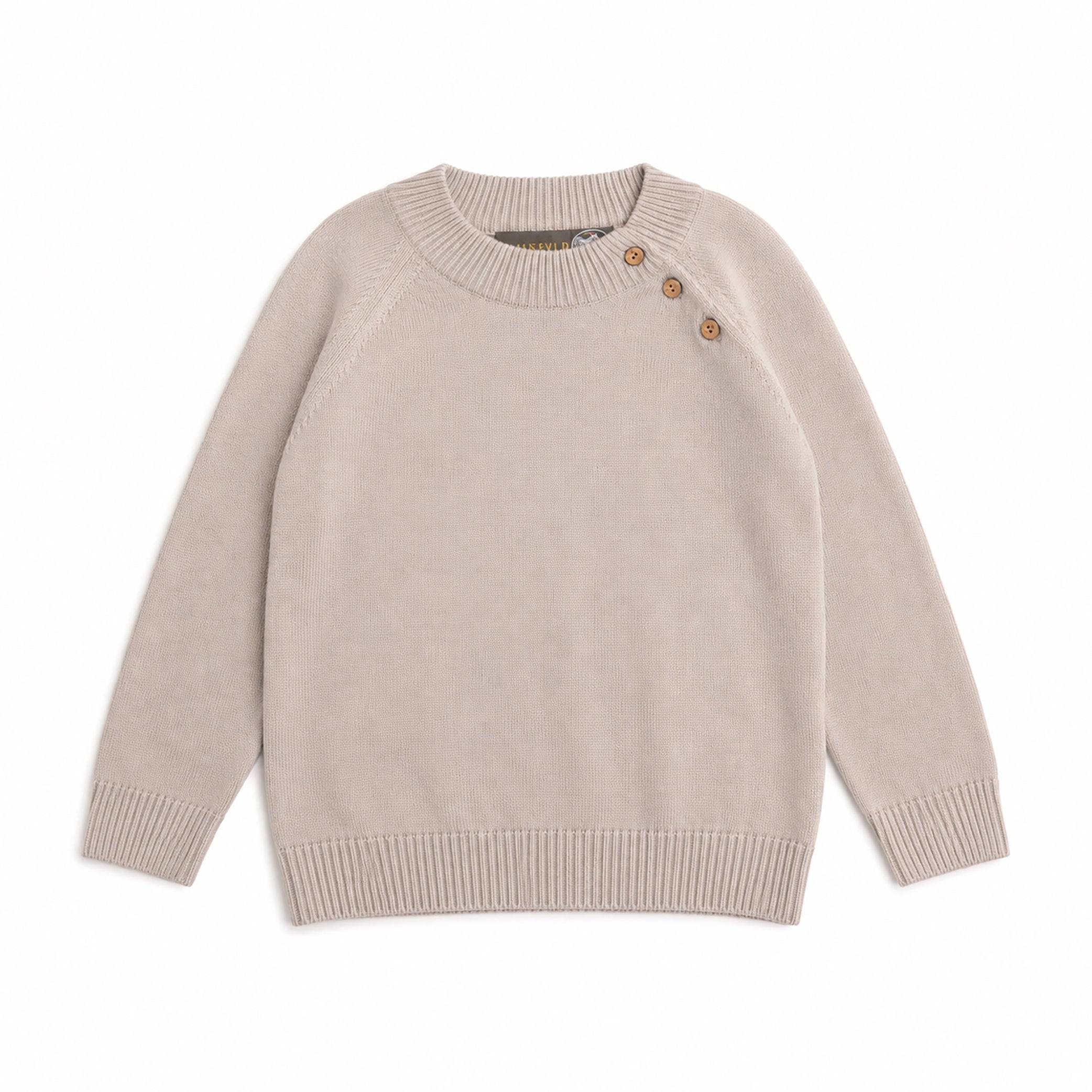 Tynd merinoulds bluse - sand, merino wool - 116