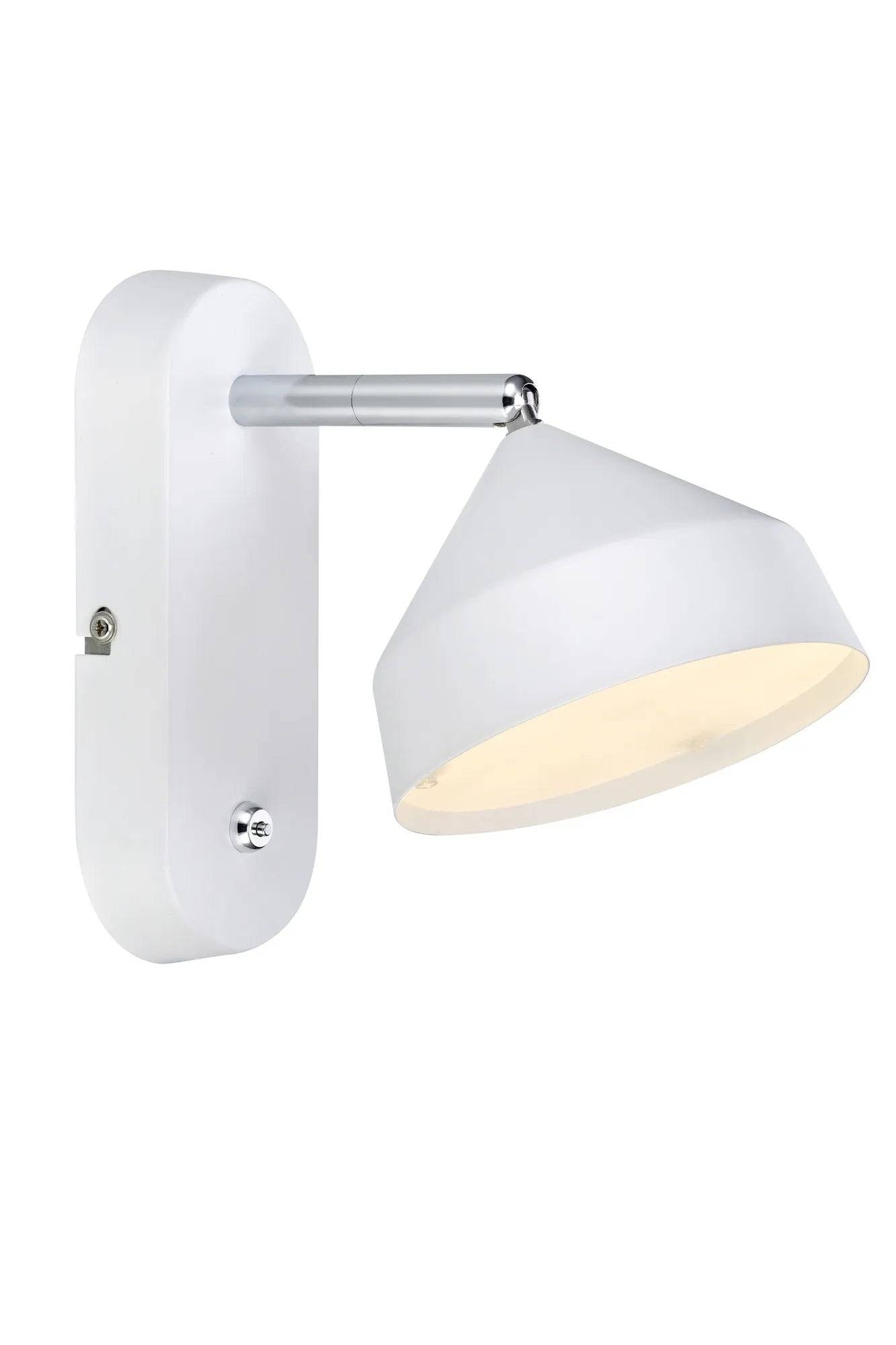 Tratt Vägglampa Vit