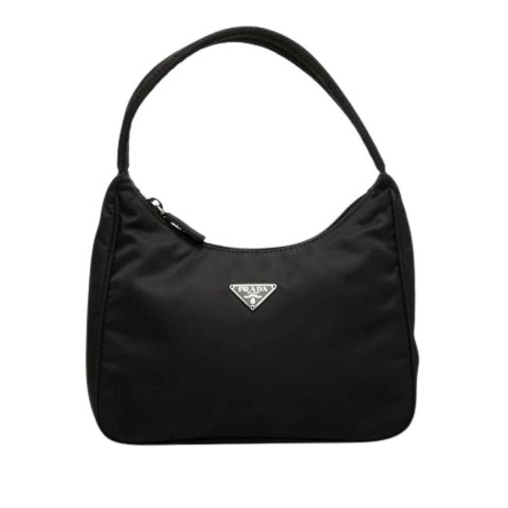 Prada Vintage Pre-owned Nylon Skuldertaske - Vintage - Dame - Sort - ONE SIZE - Uld