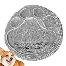 Monozoz Dog Grave Stone, Pet Memorial Stone - Hundgravsten med tasstryck | Resin Creative Dog Memorial Stone för förlust av hund, någon som förlorat ett älskat husdjur, husdjur, hund, katt