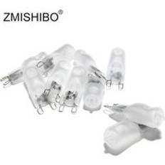 Zmishibo 10 st/lot super ljus frostad g9 halogenlampa 220v gl&#xF6;dlampor 20w/40w/60w varmvita 2700k kvartsglas halogen g9