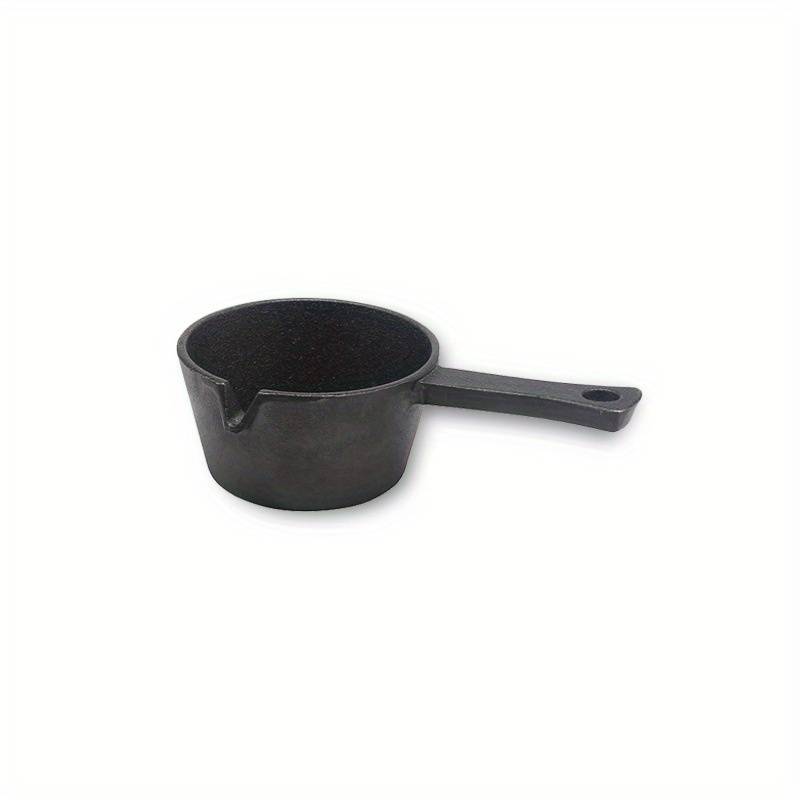 TEMU Versatile Mini Cast Iron Basting Pot - Pre-, Heavy Duty For Grilling & Oven Use | Butter Warmer With Handle For All Stoves | & Restaurants
