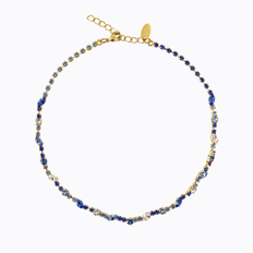 Caroline Svedbom Antonia Halsband/ Blue Combo (Guld)