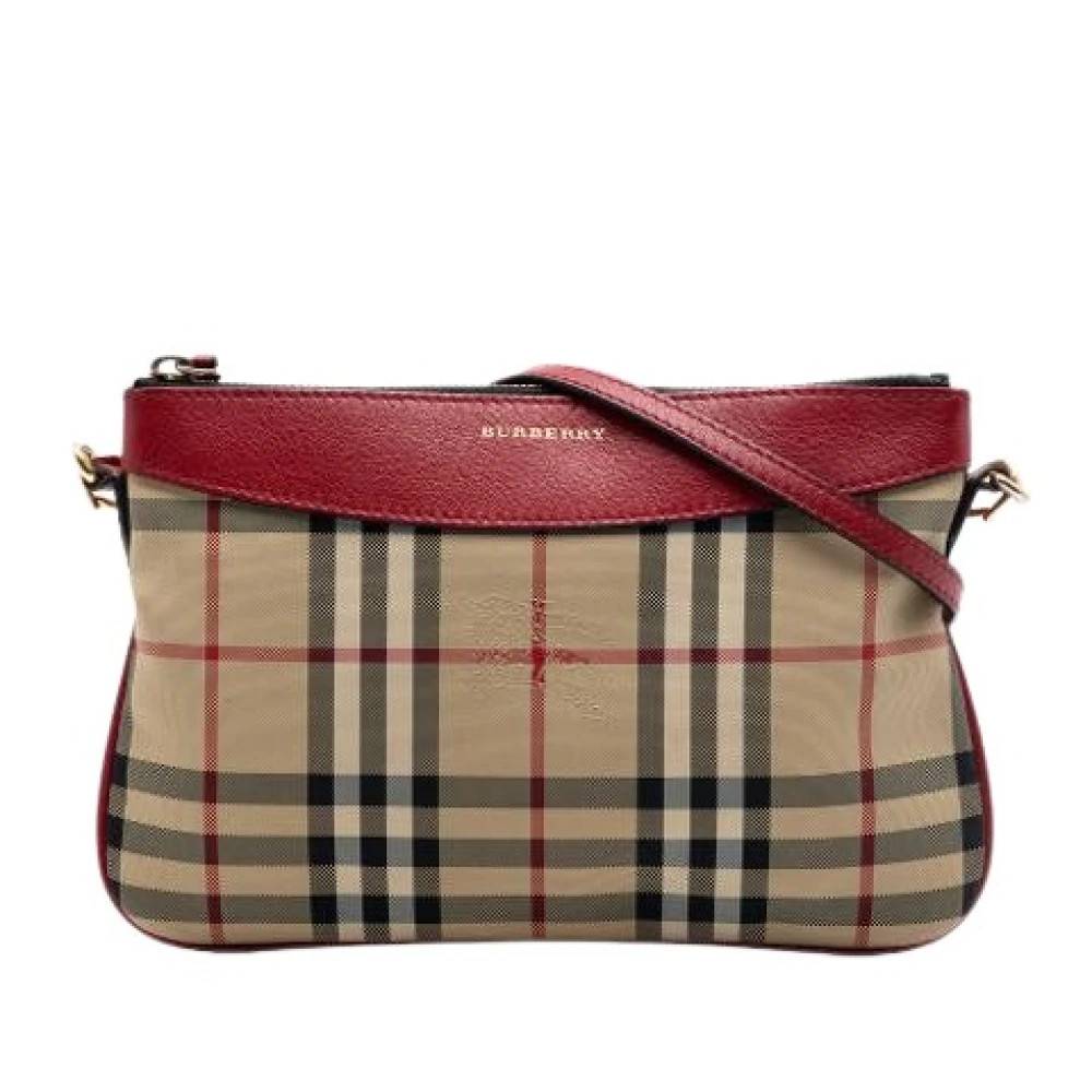 Burberry Vintage Pre-owned Crossbody Taske - Vintage - Dame - Beige - ONE SIZE - Læder