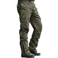 Cargo herrbyxor herr utomhus fritid sport multi termobyxor herr cargo, Grön, XL