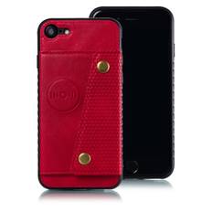 Kraftfuldt cover med kortholder - iPhone SE 2020 - red