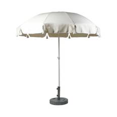 Fri Form parasoll natur Ø220 cm - Vit