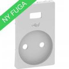 LK FUGA® Afdækning f/Stikkontakt uden jord med USB - Lysegr