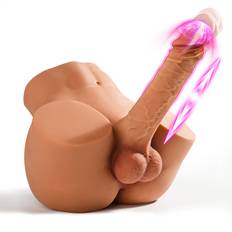 SuperLove Carlos Realistic Thrusting & Vibrating 17cm Dildo Sex Doll 4.2kg - naturlig