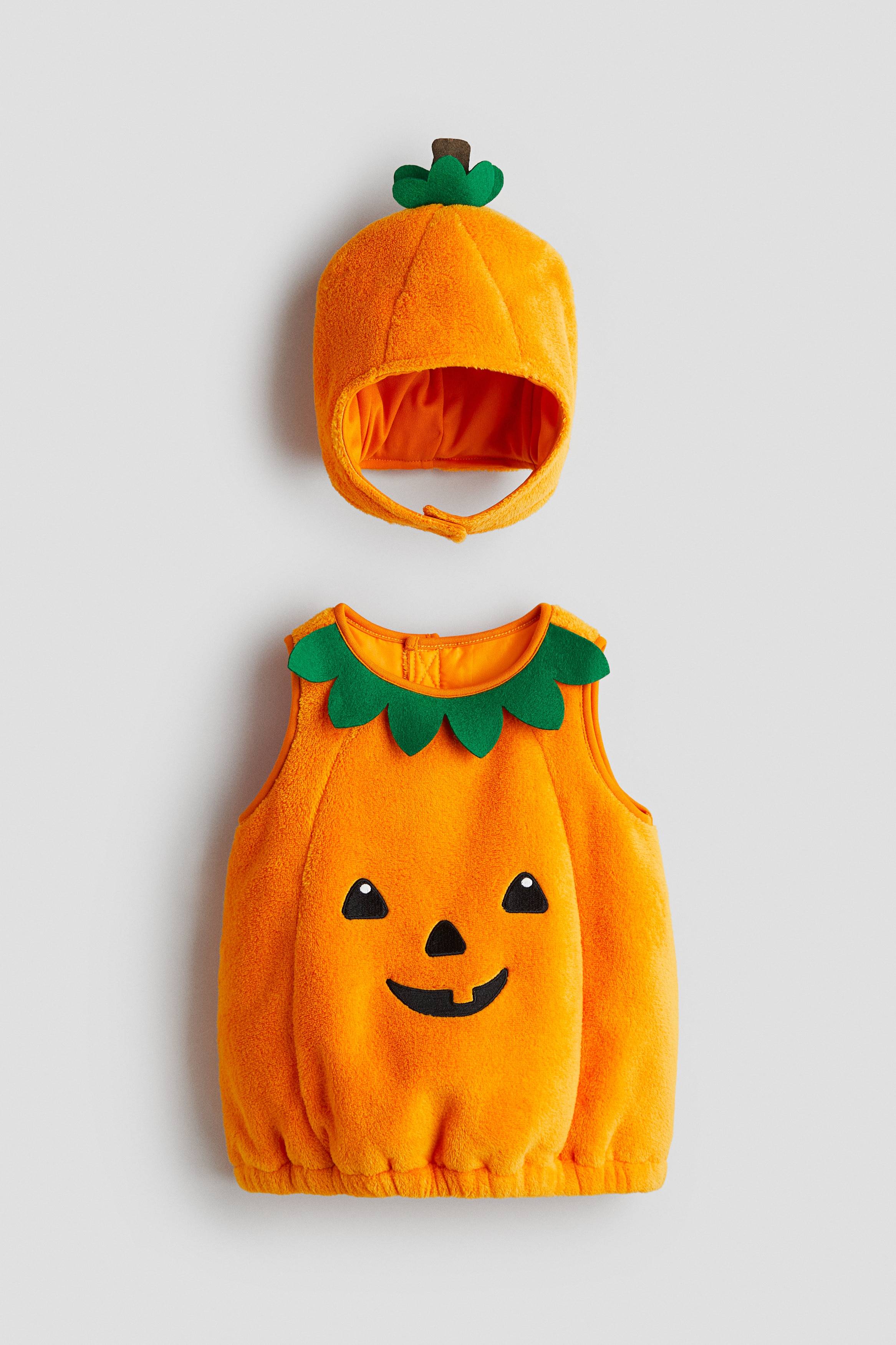 H & M - 2-piece fancy dress costume set - Orange/Pumpkin