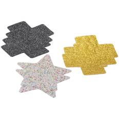 baseks Glitter Nipple Covers 3 st - Mixed colours