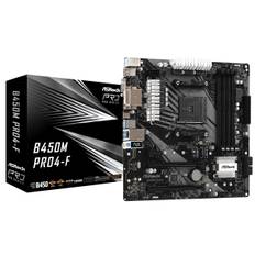 ASRock B450M Socket AMD Promontory Quad Motherboard PRO4-F AM4/ B450/ DDR4/ CrossFireX/ SATA3&USB3.1/ M.2/ A&GbE/MicroATX