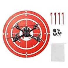 Drone landningsplatta, drönare landningsplats, vikbara landningsplattor, vikbar landningsplattform, drönare landningsplatstillbehör, skapa snabbt rätt landningsplats, diameter 60 cm, röd
