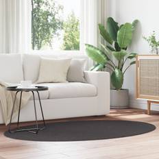 vidaXL Mattor Antracit Ull 120 x 170 cm Områdesmatta Rund
