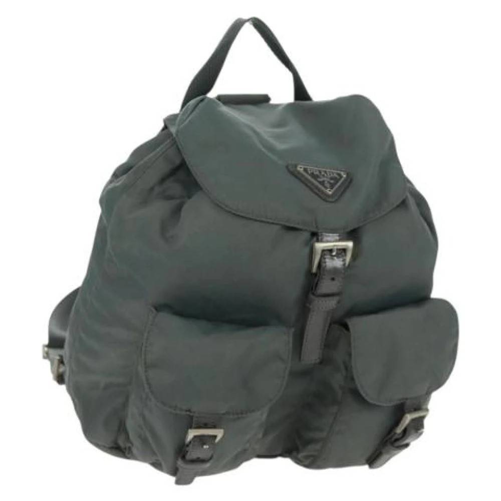 Prada Vintage Pre-owned Vintage Nylon Rygsæk - Vintage - Dame - Grå - ONE SIZE - Nylon