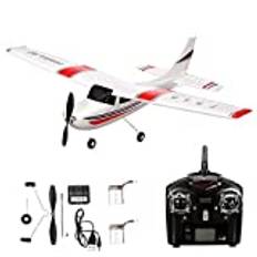 efaso WLToys F949 3-kanals 2,4 GHz RC flygplan Cessna-182 – robust EPO-material, 3-vägs coreless motor, komplett RTF inkl. 2 batterier
