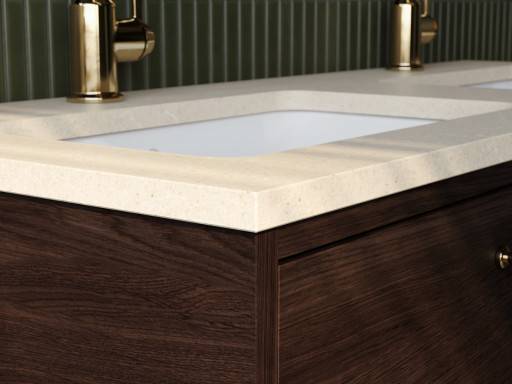 Gustavsberg Ducentic håndvask, 119x47 cm, beige