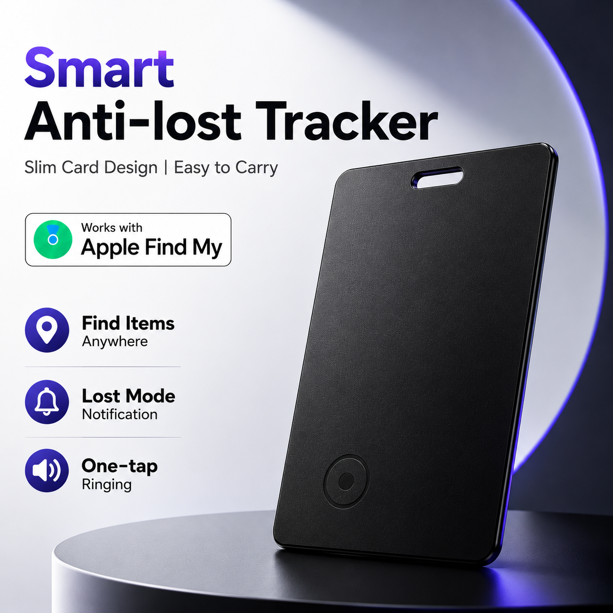 For Apple Smart Locator GPS Tracker Positioning Tag Luggage Passport Wallet Bluetooth Anti-loss Card Device Works With Find My