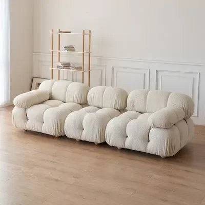 Modern Minimalist White Sofa Luxury Lazy Nordic Module Living Room Sofas Sectional Comfort Divani Soggiorno Home Furniture - 2.4m