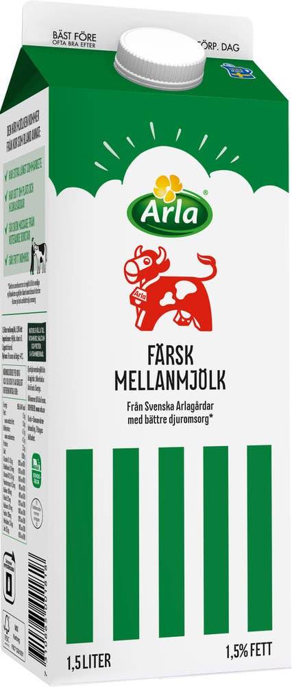 Färsk Mellanmjölk 1,5%