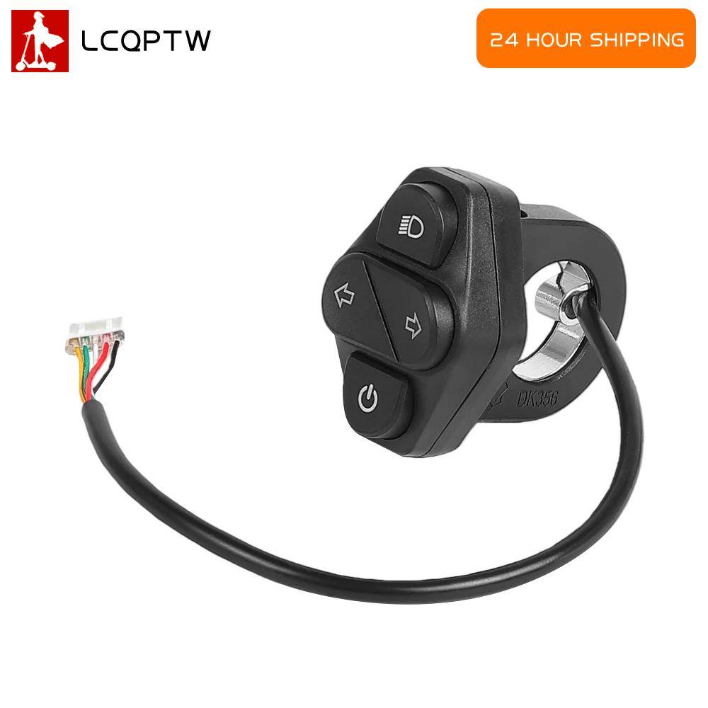 3 in 1 Switch Button for KUGOO KuKirin A1 Electric Scooter Headlight Turn Signal Light Control Parts Replacement Accessories