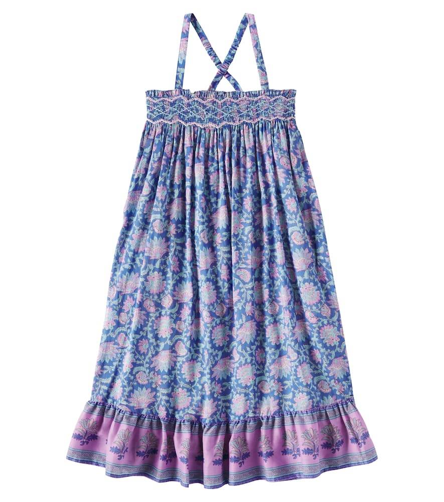 Louise Misha Vestido Marceline de algodón floral - azul - Y 3