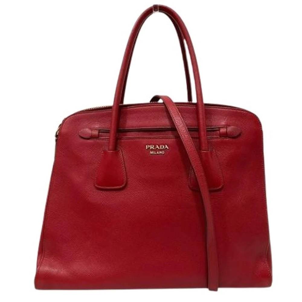 Prada Vintage Pre-owned Vintage Skuldertaske - Vintage - Dame - Rød - ONE SIZE - Uld