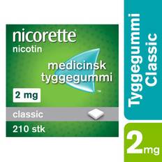 Nicorette Tyggegummi Classic 2 mg. - 210 stk