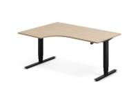(ComputerSalg) Hæve-sænkebord DNA, Eg 1800x1200mm Venstre 2-ben/Alugrå