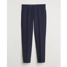 Morris Heritage Seersucker Suit Trousers Navy