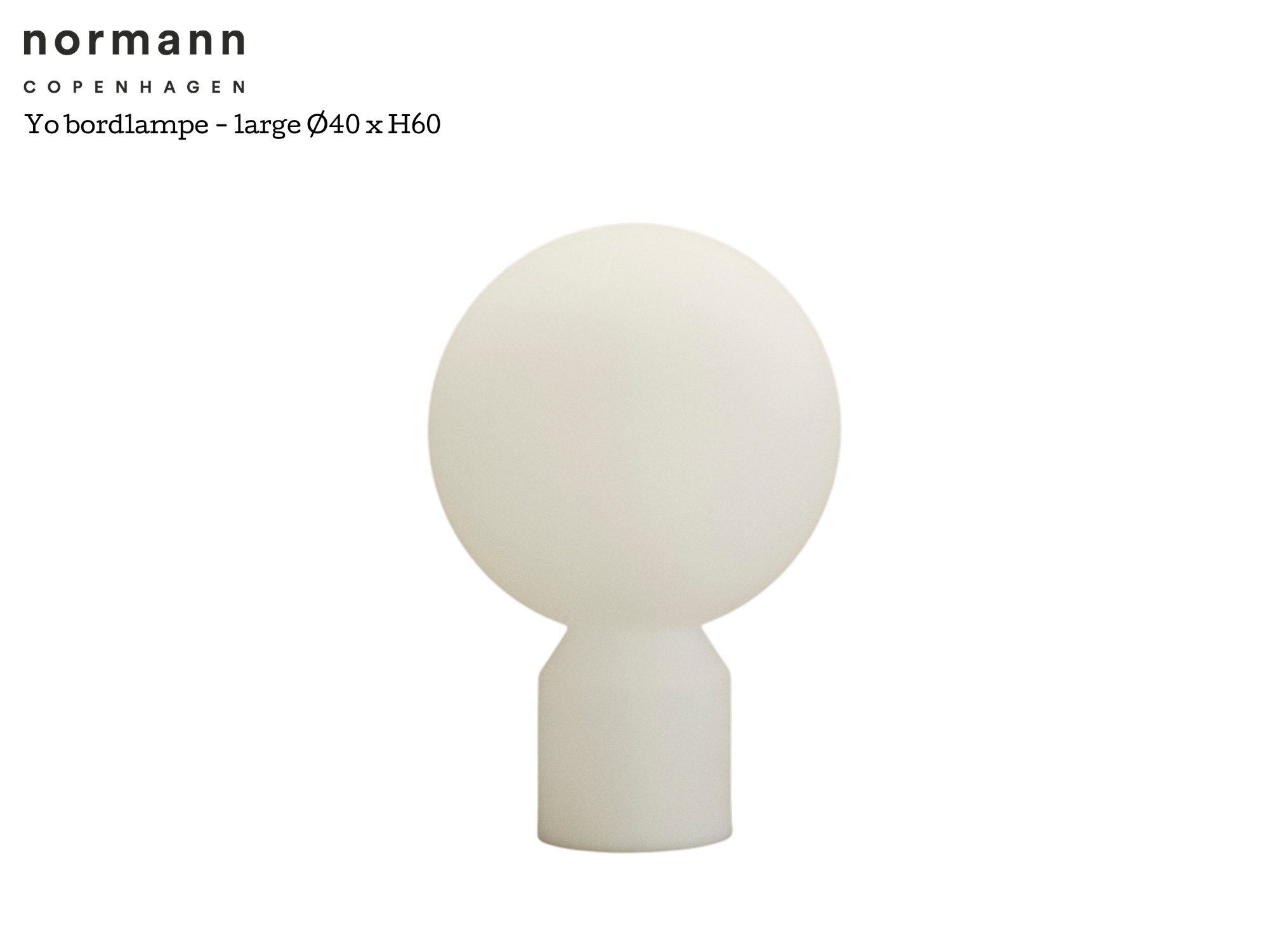 Normann Copenhagen - Yo bordlampe - Large - Ø40 x H60 cm