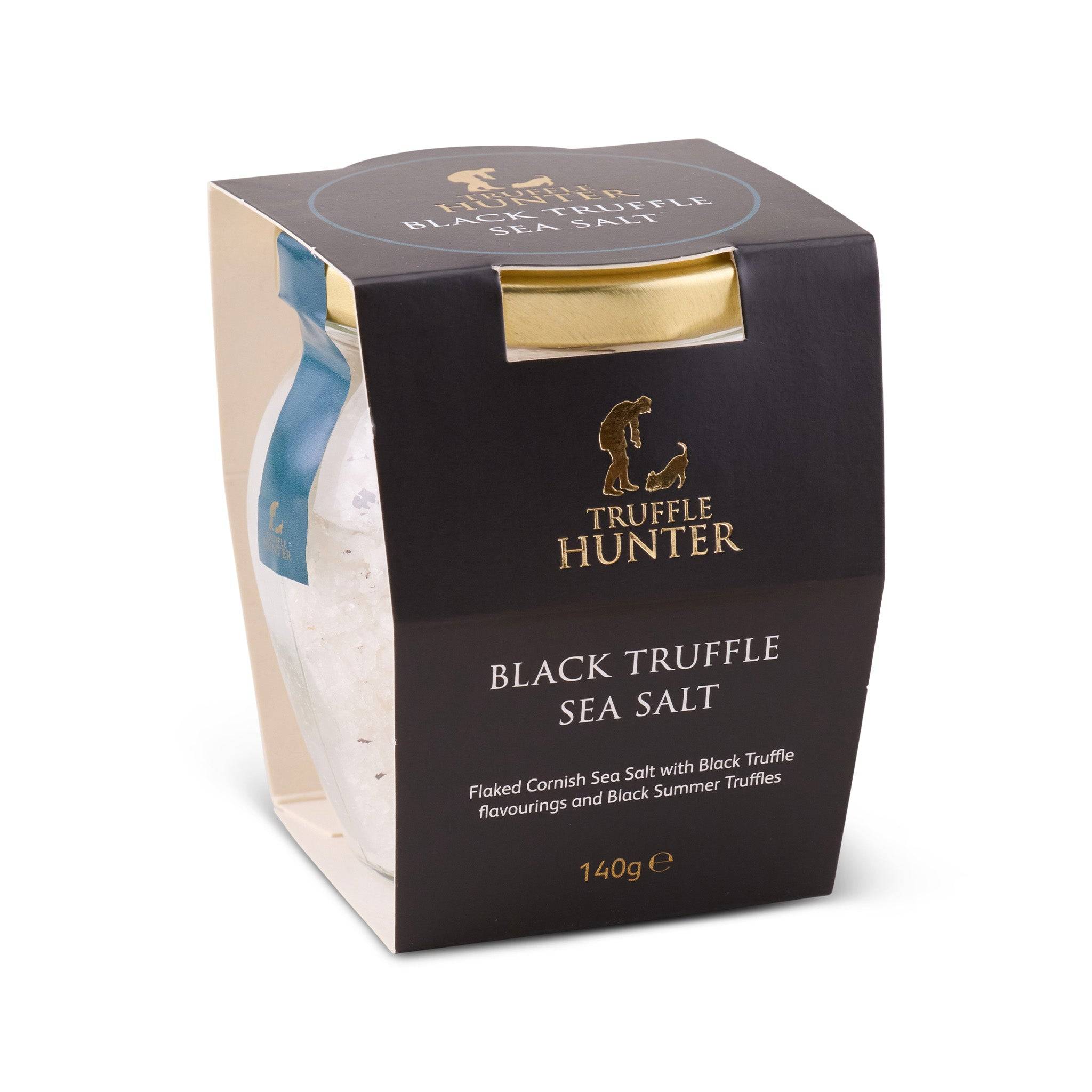 Black Truffle Flaked Cornish Sea Salt Infused with Real Black Truffle, 140g