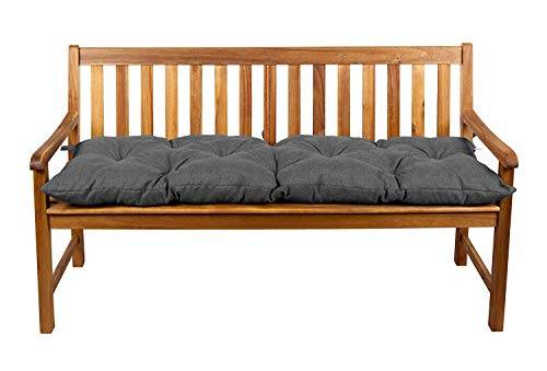Gutekissen® Bänkdyna stolsdyna trädgårdsgunga utomhusbruk LS (120x50, Mörkgrå)