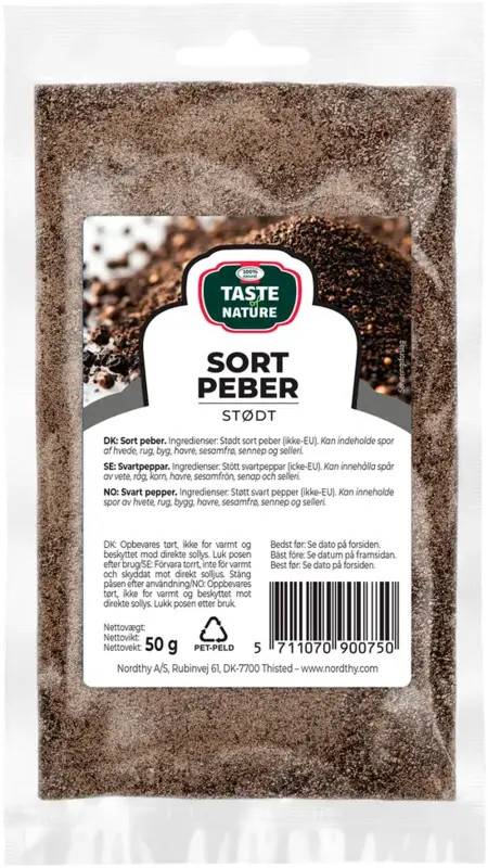 Taste of Nature Sort Peber stødt