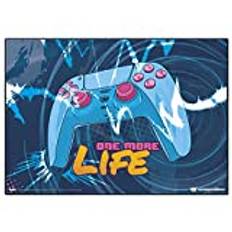 Grupo Erik Gamer One More Life Desk Mat | Desk Decor | 13.5 x 19.5 inches - 34.5 x 49.5 cm | Desk Pad | Desk Protector Mat | Cute Stationery | Back To School Supplies