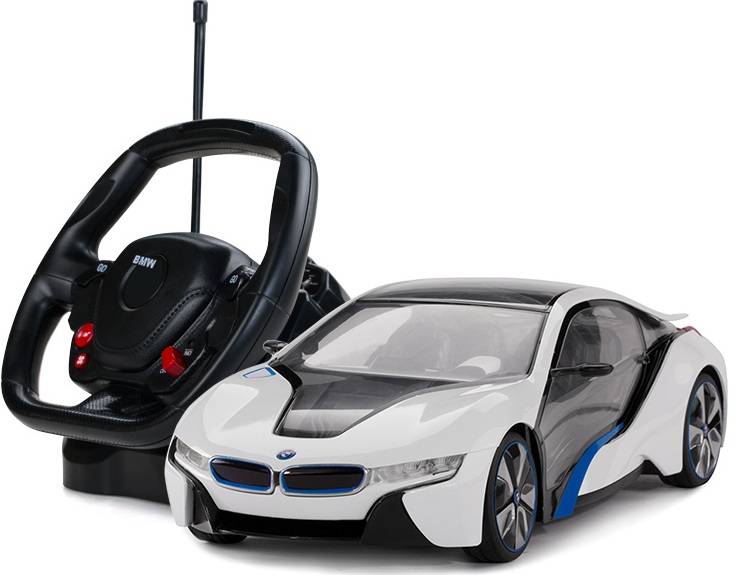 BMW i8 Radiostyrd bil med ratt 1:14