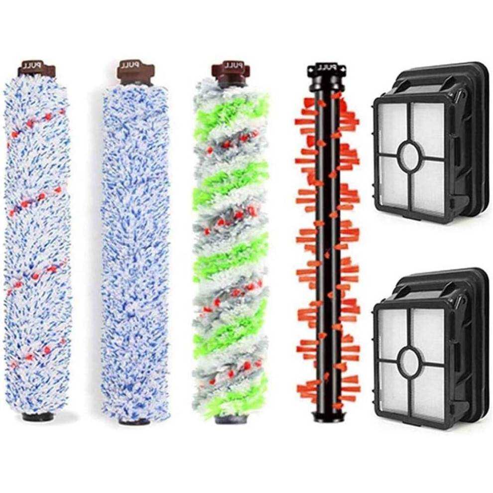 Udskiftningsbørster til Bissell Crosswave-serien, Multi-Surface Pet Pro-renser med mikrofiber og nylon, nem at rengøre og udskifte, inkluderer 4Main