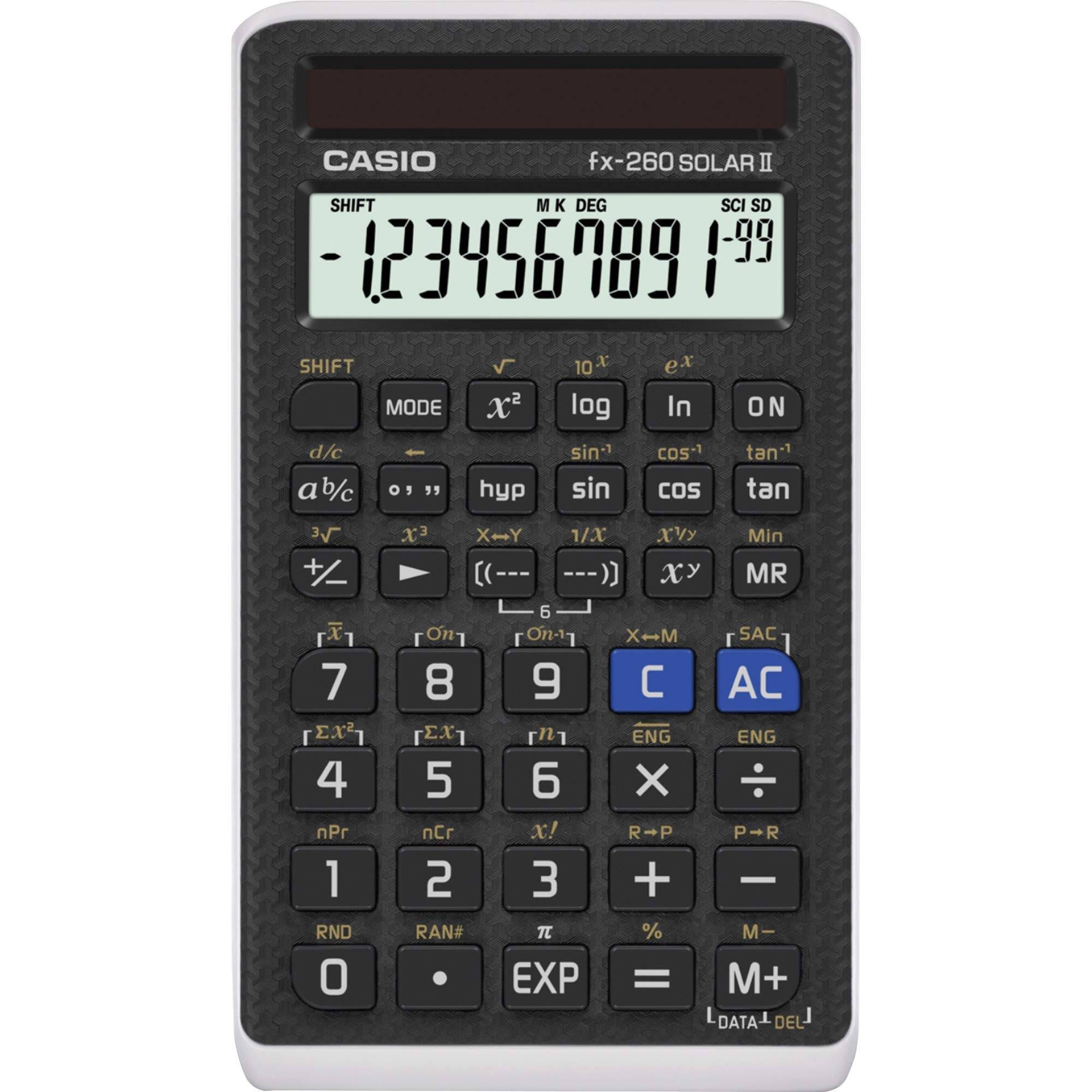 CASIO SOLAR II Vetenskaplig kalkylator fx-260 (Svart) Engelsk Display US Modell svart