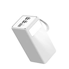 Powerbank 60.000 mAh - hurtigopladning - indbygget display - Hvid