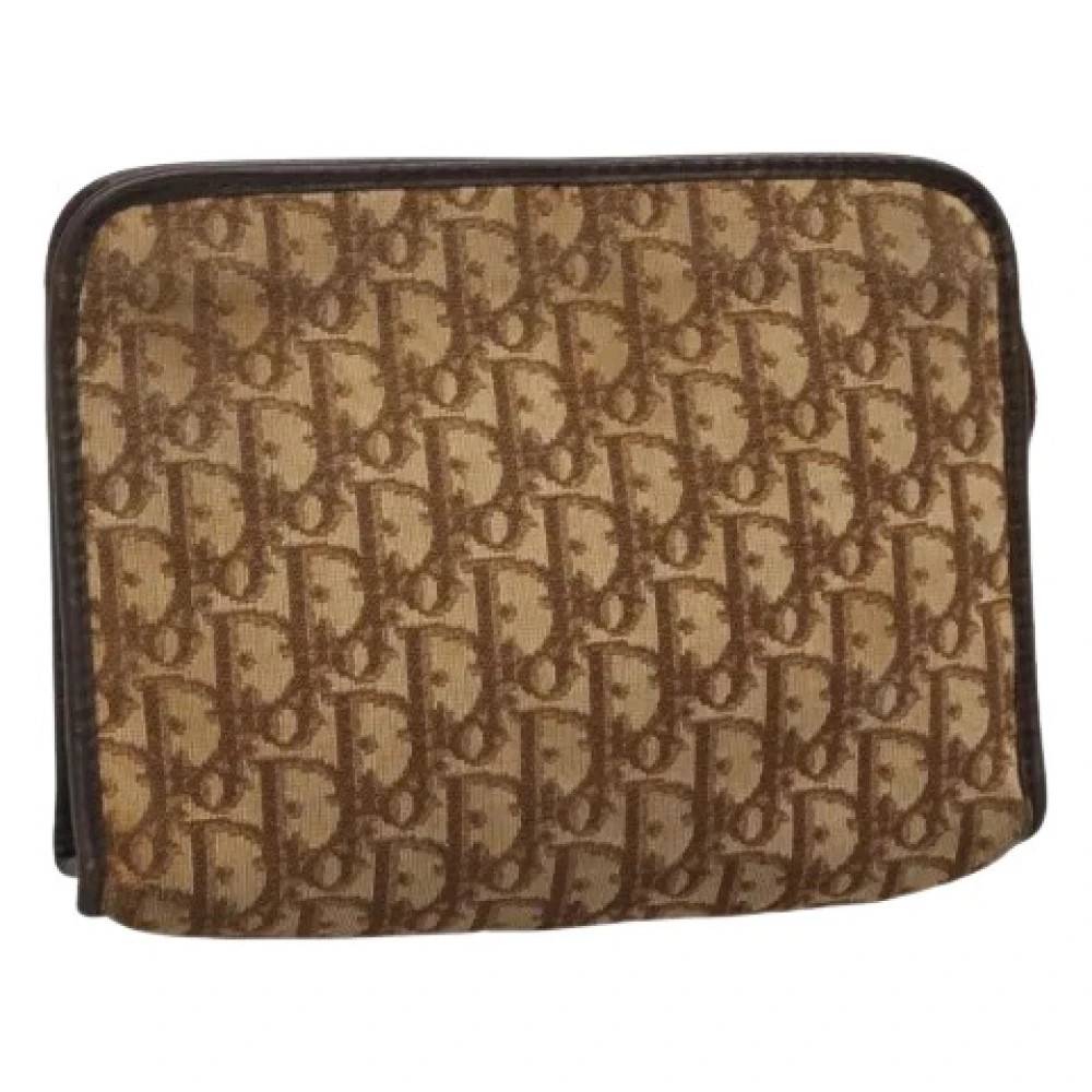 Dior Vintage - Pre-owned Trotter Canvas Clutch Vintage - Dam - ONE Size -