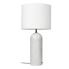 Gravity Floor Lamp XL Low - White Marble/White Shade