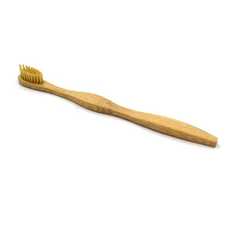 1 st/lot vbatty miljömässigt trä tandborste munvård bambu tandborste mjuk borst för vuxna - Brun