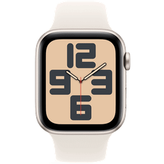 Apple Watch SE (2024) GPS 40mm Starlight Aluminium Case med Starlight Sport Band i S/M