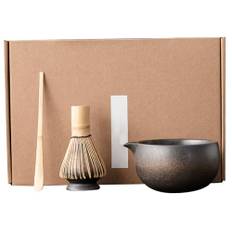 Matcha vispset, matcha-set innehåller matcha-visp och skål, sked, matcha visphållare kinesisk japansk te-set matcha startpaket för teälskare, typ 5