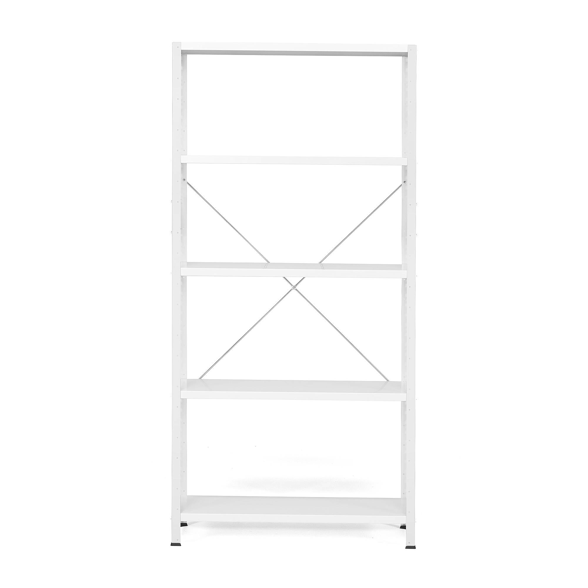 Hylla IDEAL, grundsektion, 1970x1010x500 mm, grå, grå hyllplan