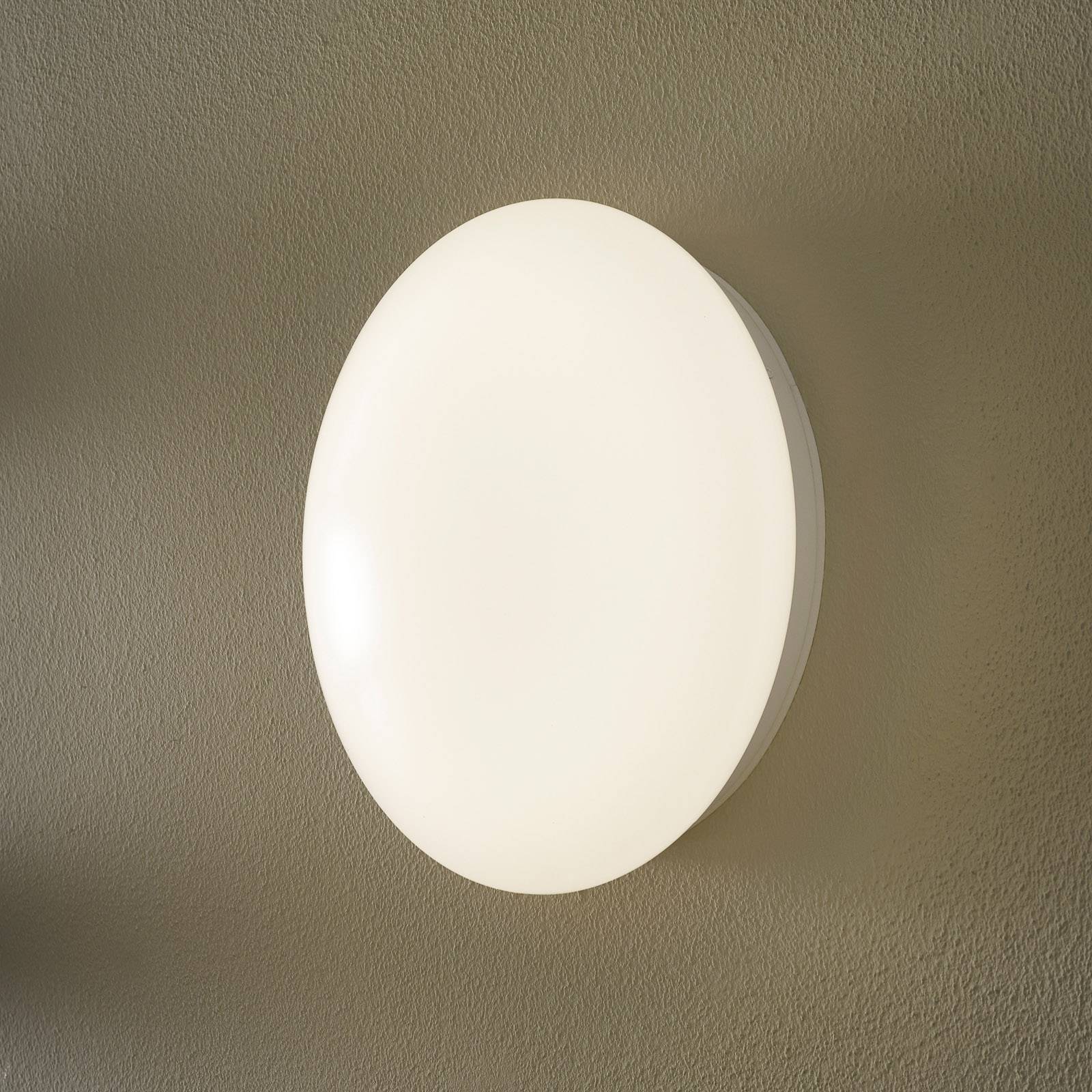 MEGAMAN LED vägglampa Renzo+, Vitt / opal, Hall, Syntetmaterial, LED-vägglampa, vägglampa inomhus