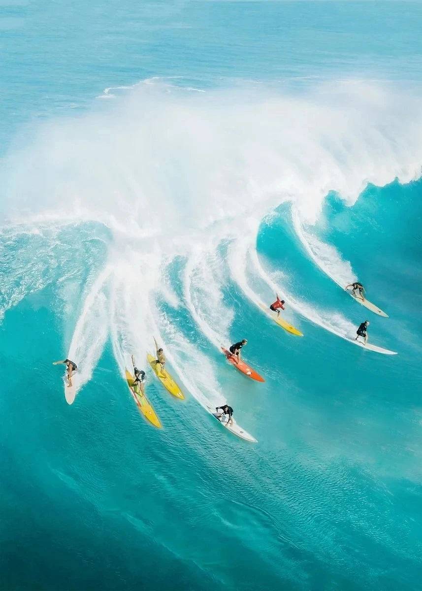 Poster med strandmotiv och surfkultur - 9 / 30x40cm
