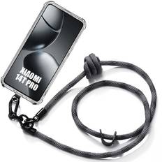 Case for Xiaomi 14T Pro - Transparent with Removable Strap Gray - EFConnection
